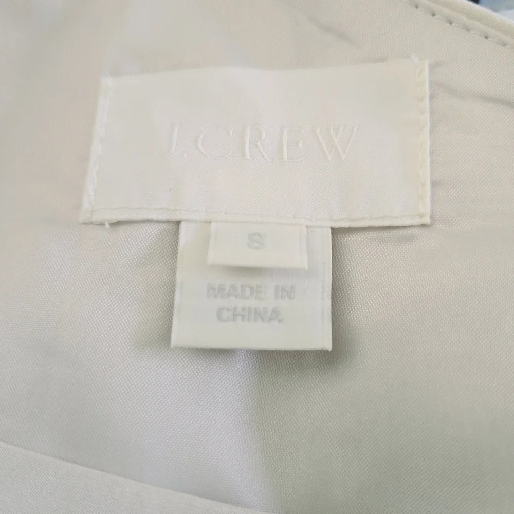 J. Crew Silk Lucienne One Shoulder Midi Cream  Dress